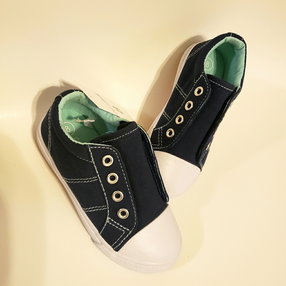 Cat and Jack Boy's Navy Sneakers Sz 8